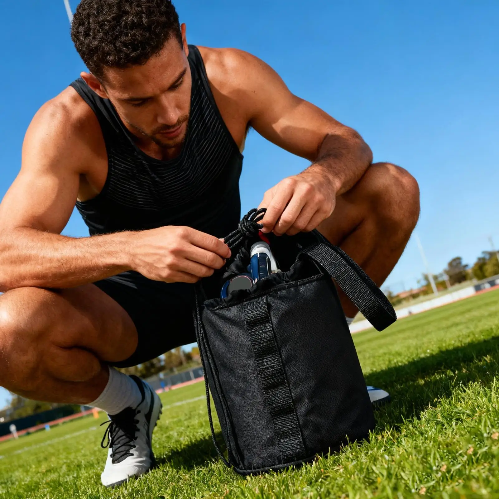 

Shot Put Bag With Foam Pad Portable Comfortable Storage Pouch Shot Put Outdoor Gym Carrier Bag For Training Practices Fitness