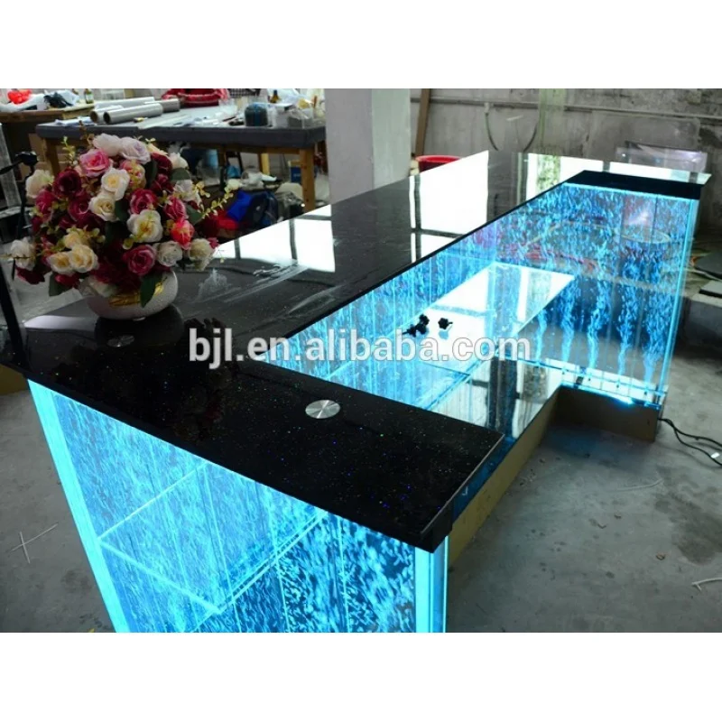 Imagem -04 - Multi-color Changing Aquarium Water Bubble Wall Led Bar Móveis Restaurante Contador Personalizado