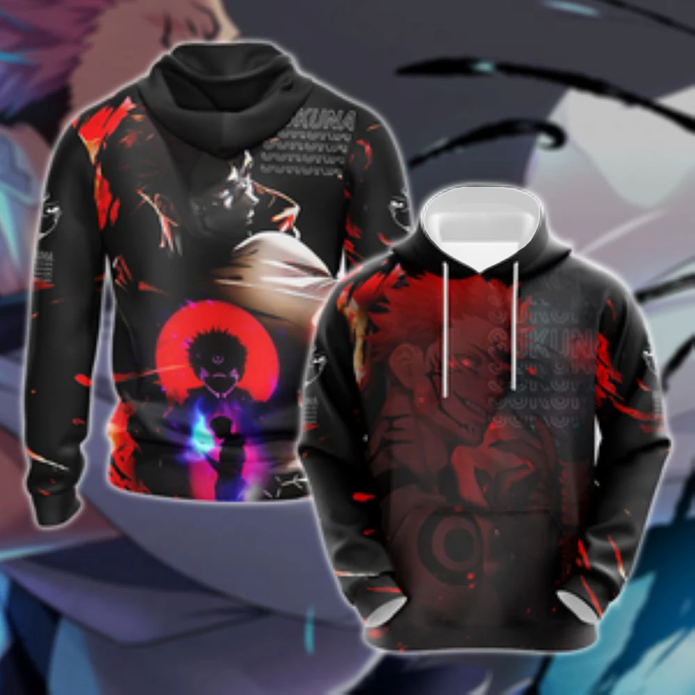 

Men's New 3D Printed Spell Battle Anime Hoodie Men's Winter Hoodie Children's Hoodie Printed Men's Sports Round Neck Hoodie