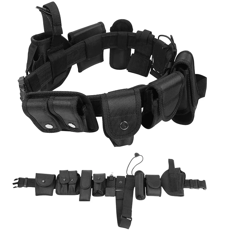 Tactical Combat Belt, Duty Belt Storage Bag, Adjustable Military Safety Storage Bag, Hunting Belt