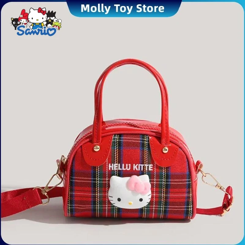 New Sanrio Hellokitty Anime Messenger Shoulder Bag Kawaii Handbag Cute Cartoon Crossbody Premium Texture Girl Birthday Gift