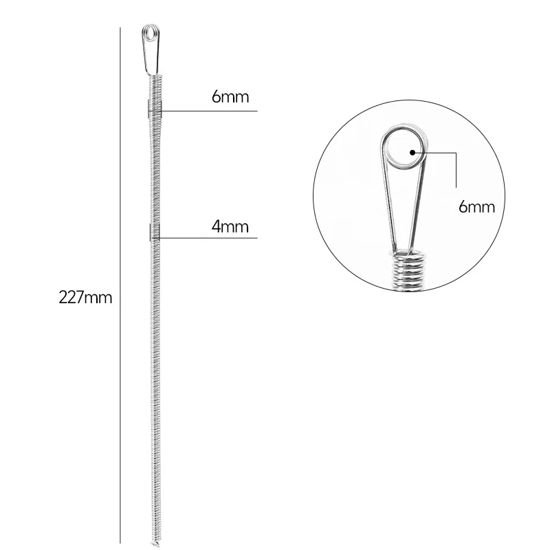 Bendable Spring Drawstring Threader Clip Pants Hoodies Elastic Band Lace Cord Flexible Drawstring Thread DIY