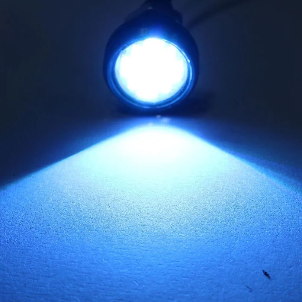 2 قطعة النسر العين LED 23 مللي متر 4014 12SMD سيارة النهار تشغيل احتياطية بدوره أضواء الإشارة السيارات لوحة ترخيص مصابيح الأبيض النسر العين #5