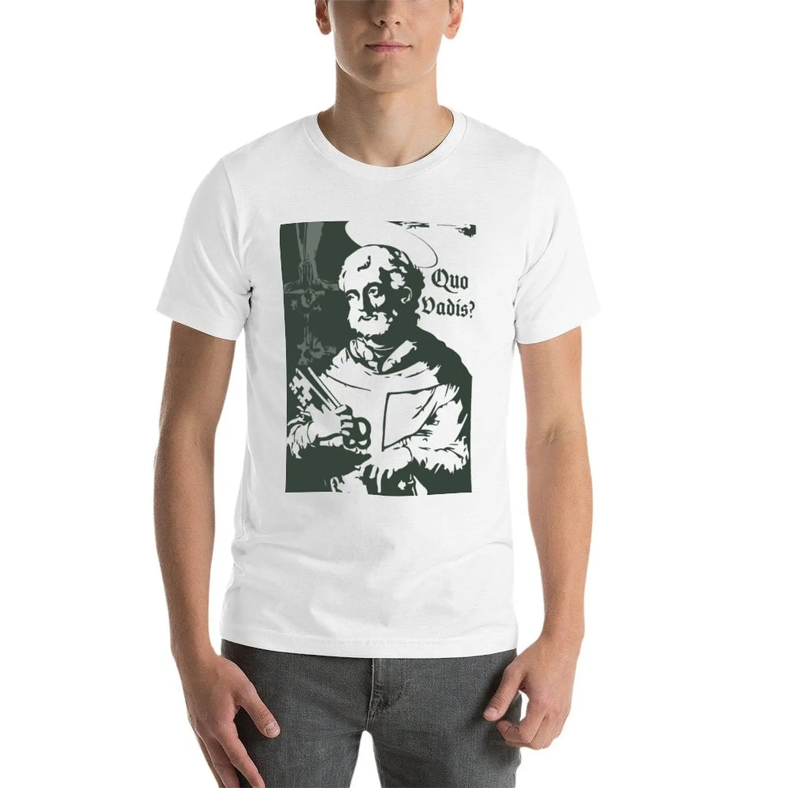 Quo Vadis - سانت بيتر تي شيرت تي شيرت رجل عادي تي شيرت رجل مصمم القطن التي شيرت 100% تي شيرت #4