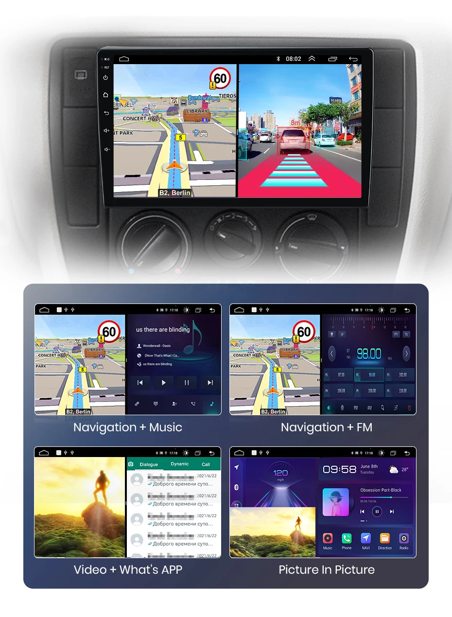 Junsun Autoradio für VW Volkswagen Passat B5 B6 2004 - 2010 CarPlay Android Auto FM RDS DSP BT GPS Navi SWC HD IPS Touchscreen Plug & Play Multimedia-Player Freisprecheinrichtung Original-Autostil-Haupteinheit – Detail 19