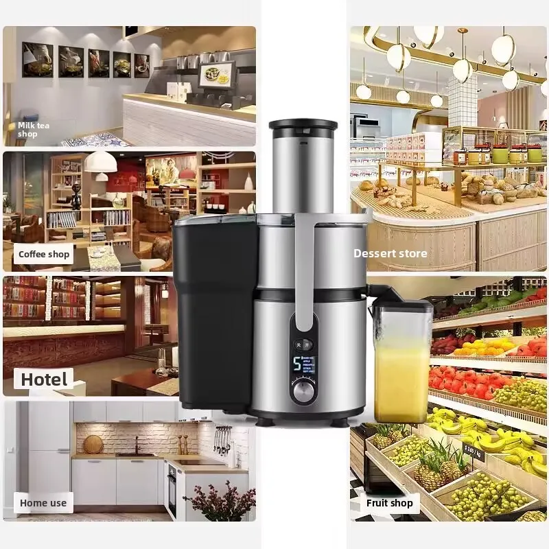 ماكينة صنع العصير، خلاط عالي السرعة 1250 وات للفواكه/الخضروات، خالي من مادة BPA 304 من الفولاذ المقاوم للصدأ، سهل التنظيف وهادئ، منزلي