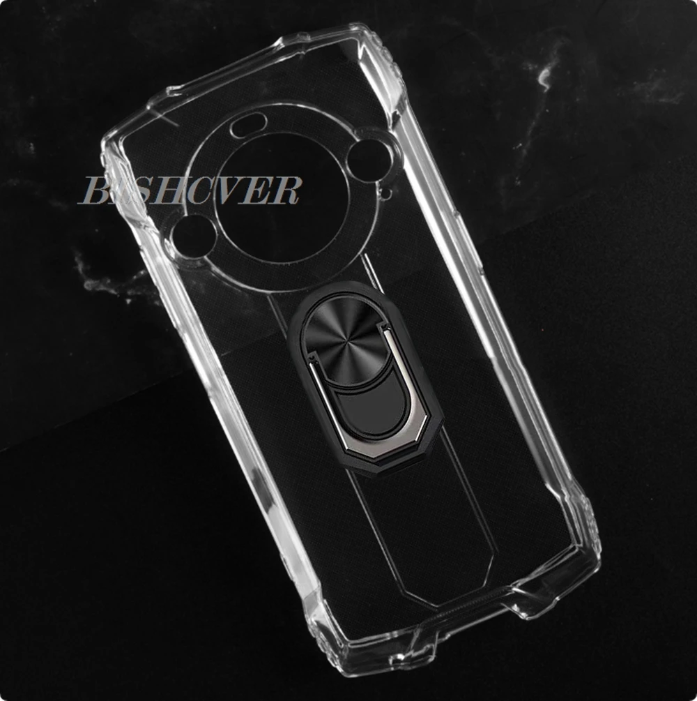 Magnet Phone Case For Blackview BV8200 2024 6.5" Blackview BV 8200 Shockproof Soft TPU Silicone Cover With Ring Holder