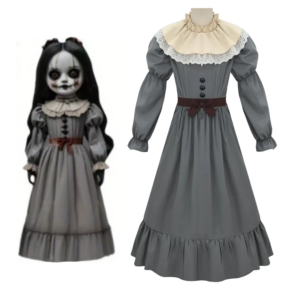 

Куклы ужасов, костюм для косплея, платье, кукла для женщин и девочек, злой Хэллоуин, карнавал, страшные наряды