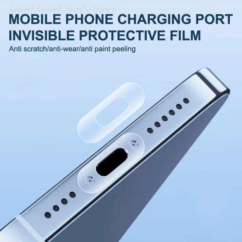 Mobile Phone Charging Port Protective Film For IPhone Type-c Android Interface Scratch-resistant Invisible Film Data Port Film