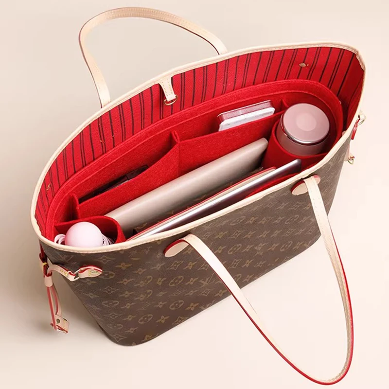 For LV Neverfull MM Purse Organizer Insert for Handbags, Felt Bag Organizer for Tote & Purse, Tote Bag Organizer Insert