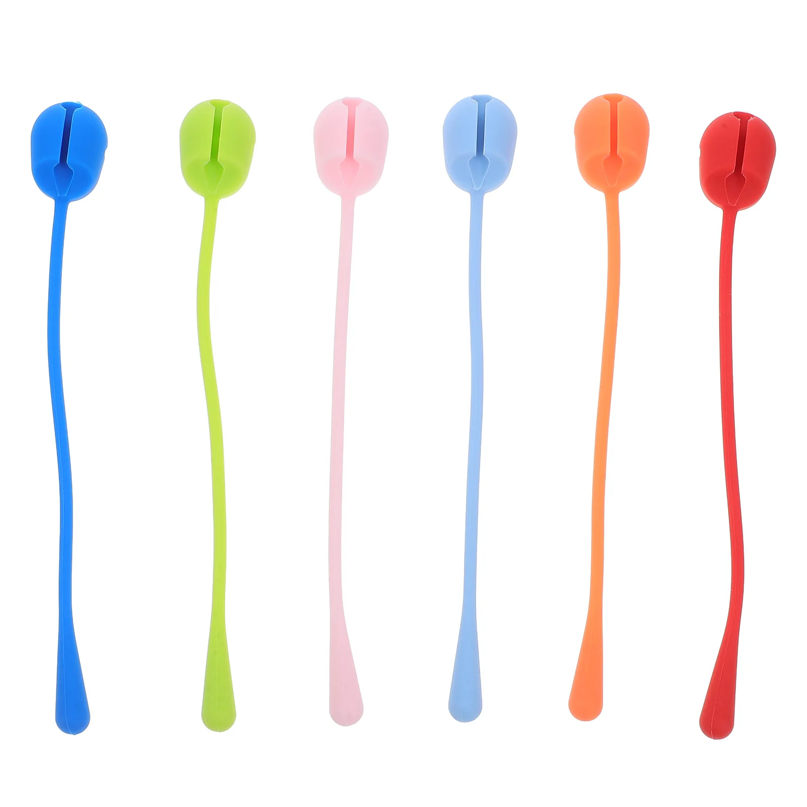 สายรัดซิลิโคน 16 ชิ้น ใช้ซ้ำได้ สำหรับจัดระเบียบสายไฟบนโต๊ะ งานหนัก สำหรับจัดการสายไฟ สายรัดแบบแน่น ใช้ได้ทั้งภายในและภายนอกอาคาร