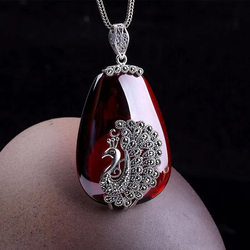 

Uglyless Princess Peacock Pendants Necklaces NO Chains Thai Silver 925 Silver Animals Phoenix Necklaces Women 925 Silver Jewelry