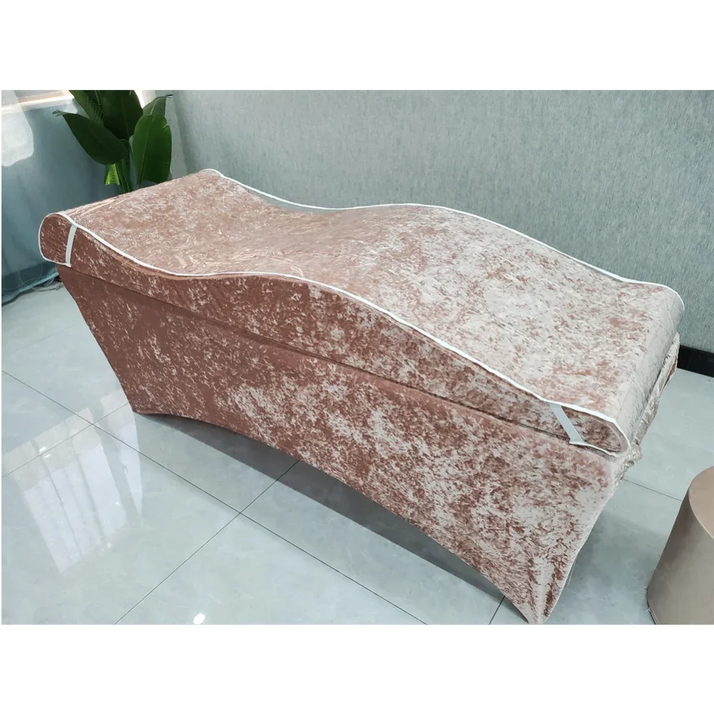 New European Style Waves Lashes Mattress Curved Velvet Massage Bed Mattress Eyelash Lash Bed Mattrass Topper