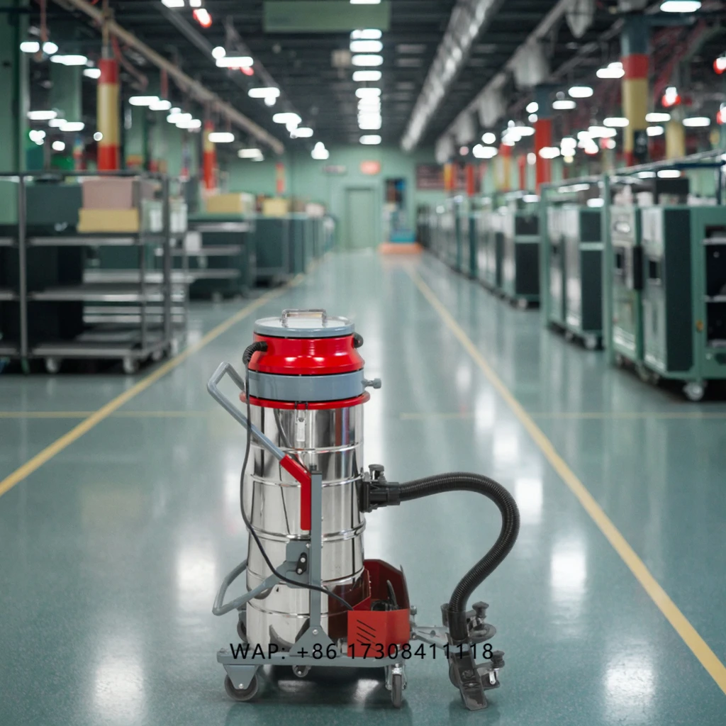 New 90L Electric Manual Wet & Dry Heavy Duty Stainless Steel 220V Industrial Vacuum Cleaner