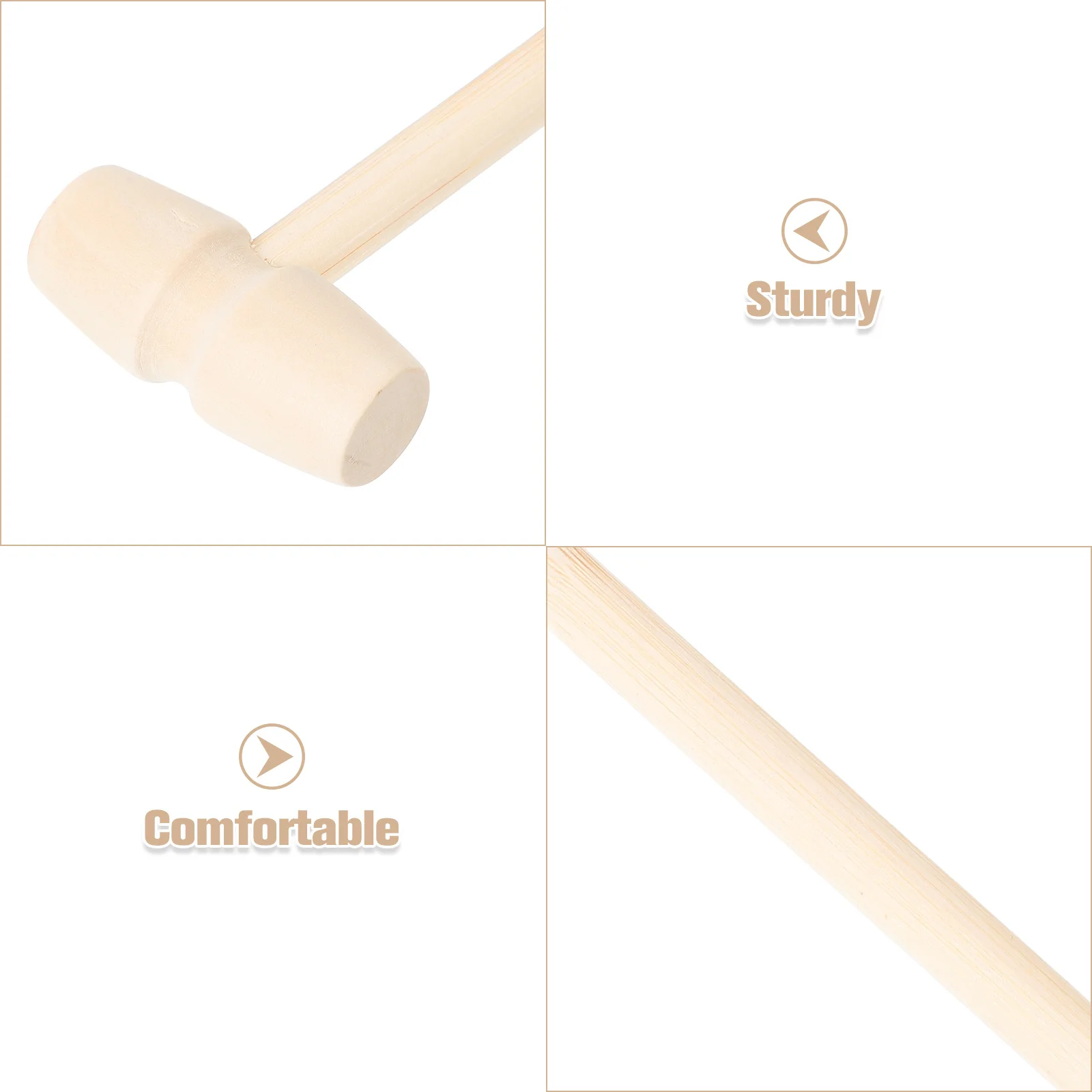 50 قطعة مطرقة خشبية صغيرة مطرقة صغيرة للأطفال تصميم قوي برأس مسطح تعليمي قصف لعب تطوير المهارات الحركية الدقيقة #6