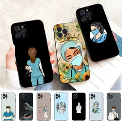 Nurse doctor medicina Phone Case Silicone Soft for iphone 15 14 13 12 11 Pro Mini XS MAX 8 7 6 Plus X XS XR Cover