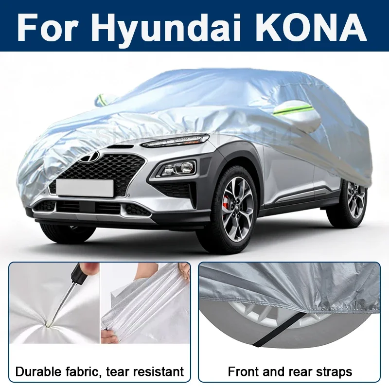 

Outdoor Full Car Cover For Hyundai KONA with Reflective Strips Waterproof Snowproof Dustproof UV Protection Auto Accessories