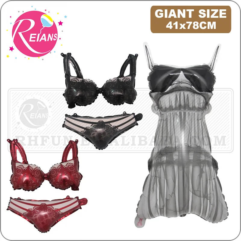 Hen Party Girl Chest Breast slip dress Inflatable Bachelorette Party Underwear Valentines Day Decoration Balloons Party Supplies