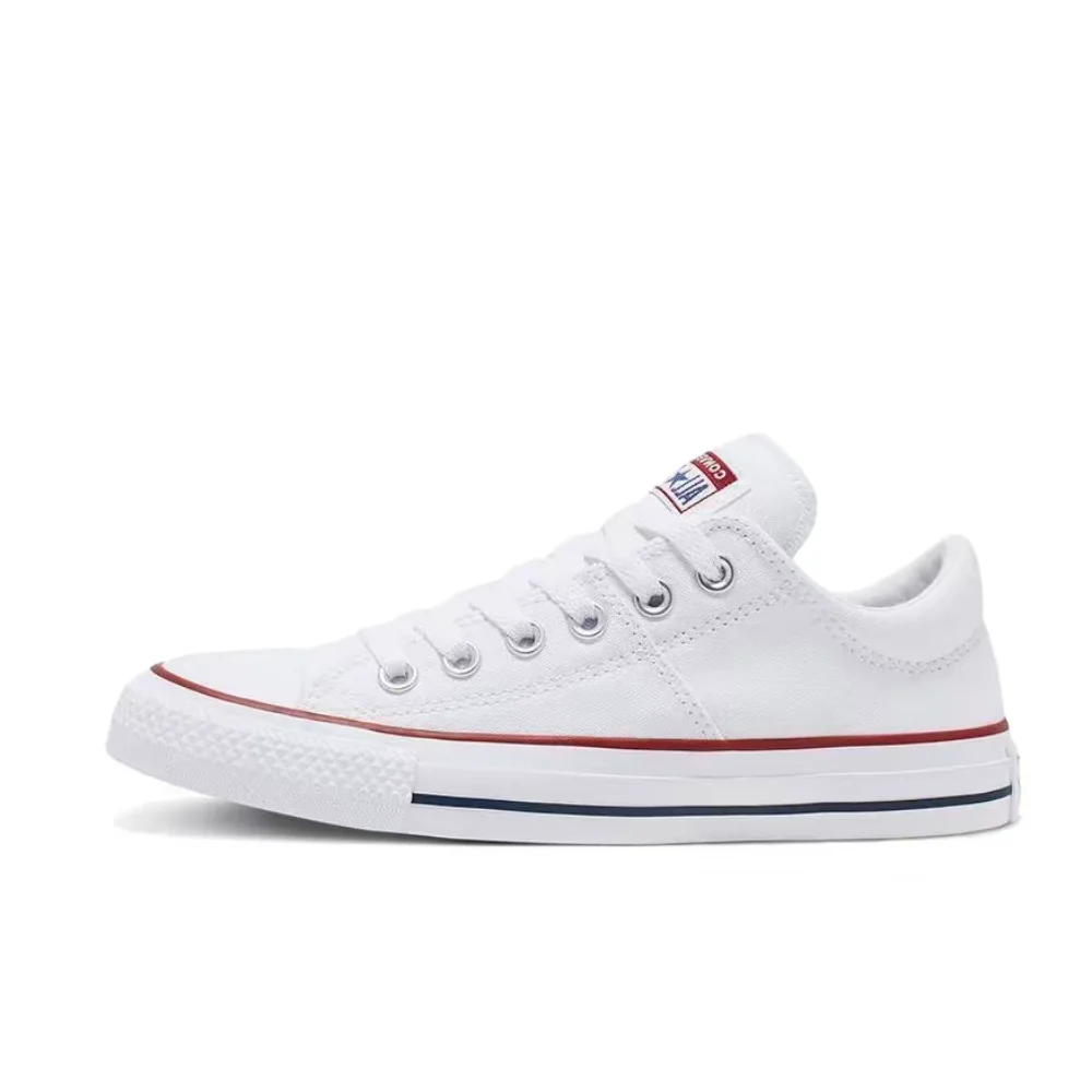 Converse Chuck Taylor All Star Madison Women's Pure White Low-Top Canvas Sneakers–Retro Classic Lightweight Durable Sole 563509C