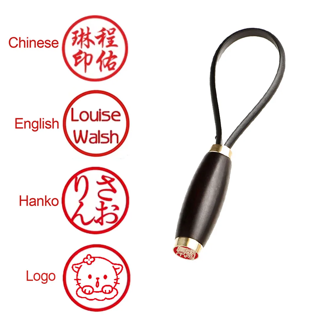 

Пользовательский штамп с именем ханко, штамп для каллиграфии, фирменная металлическая печать, мини-портативный брелок, круглый подарок учителю