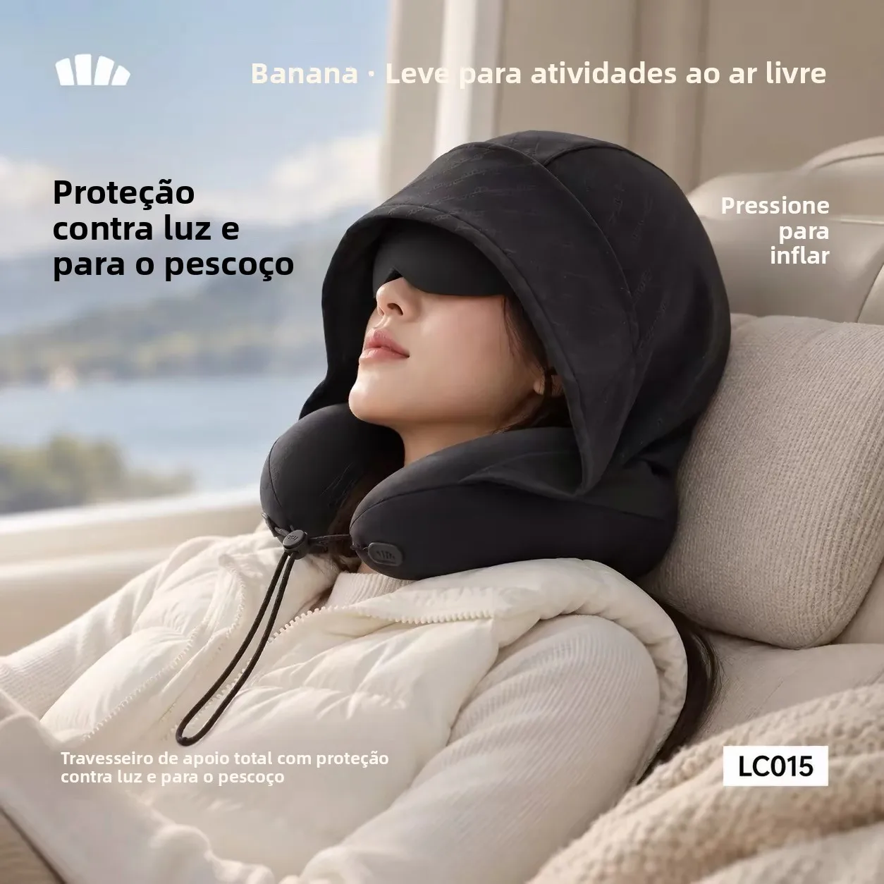 banana-leaf-lc015u-inflatable-neck-support-hooded-eye-mask-travel-long-distance-plane-sleep-pillow-outdoor-camping-gear