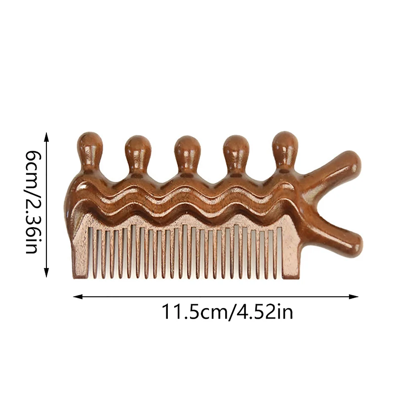 Sandalwood Massage Comb Facial Head And Neck Meridian Massage Anti-static Acupuncture Therapy Blood Circulation Hair Comb