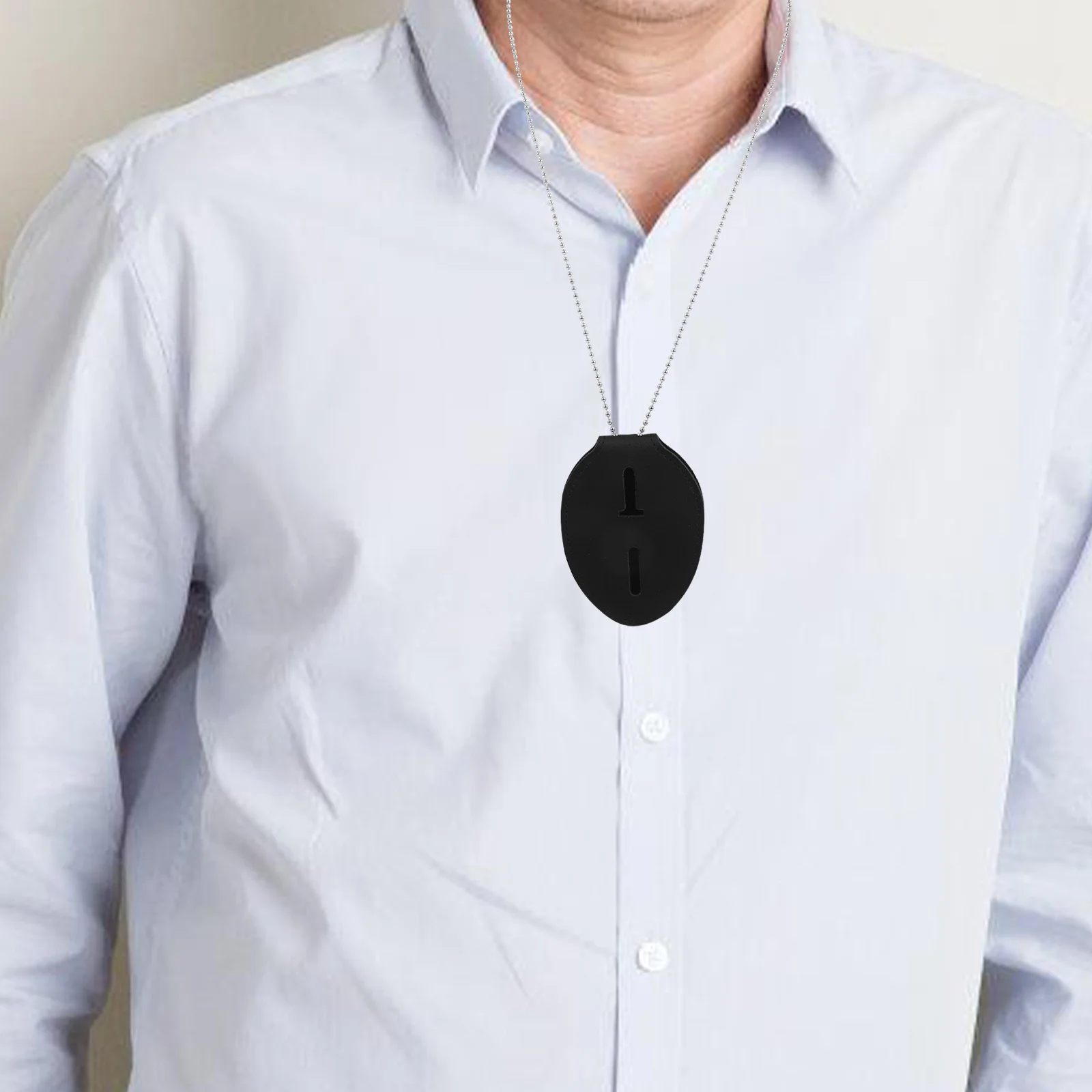 

PU Metal Badge Holder Security Id Card Cover Protector Wallet for Work Student Cruise Cards Badge Holder