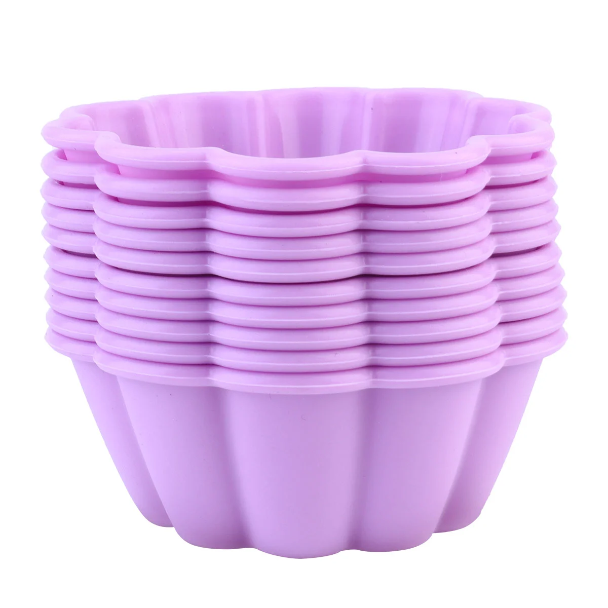 

10 Pcs Paper Cup Egg Tart Mold Cups Baking Muffin Silica Gel Supplies Reusable Cupcake