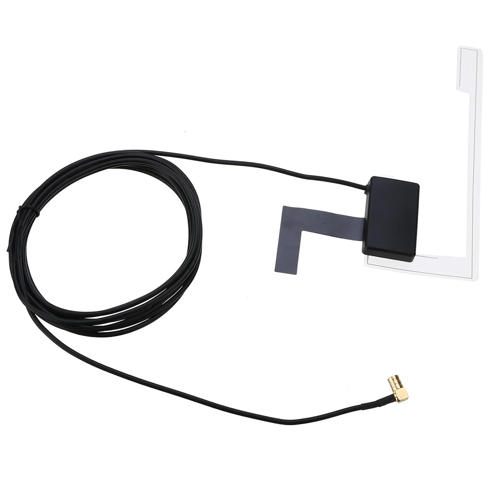 Active DAB Aerial with SMB Adapter Digital Radio Antenna Hidden Adhesive Window Roof Windshield Antenna for Auto ATV Car Truck