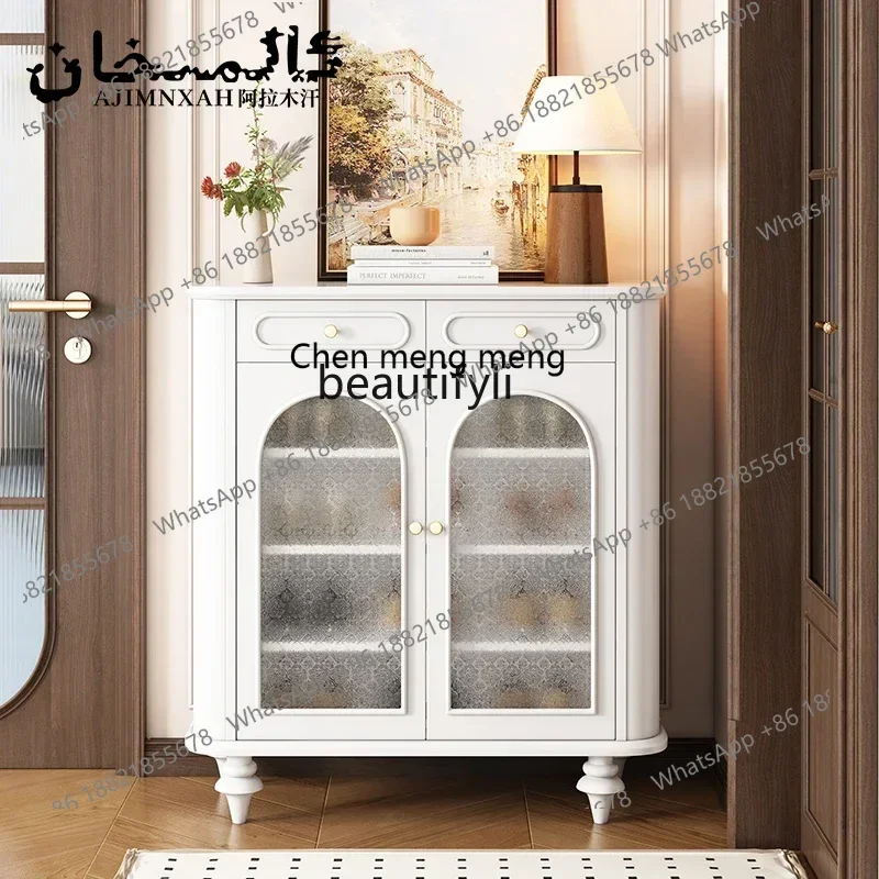 X armoire à chaussures française en bois massif amérique du nord noyer noir américain lumière luxe maison rangement armoire à chaussures rétro StorageQ