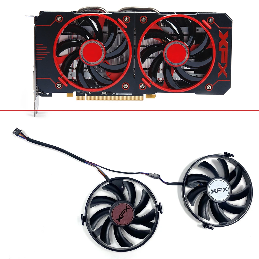 

Cooling Fan 90mm 4pin FDC10U12S9-C RX560 460D GPU FAN For XFX RX 560 4GRadeon RX 460 Double Dissipation Graphics Card Fans