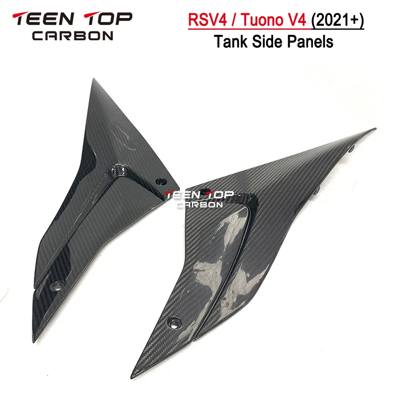 For Aprilia RSV4 Tuono V4 Tank Side Panels 2021+ TuonoV4 Tank Side Fairing Cover Carbon Fiber Motorcycle Cockpit Fairing Panel