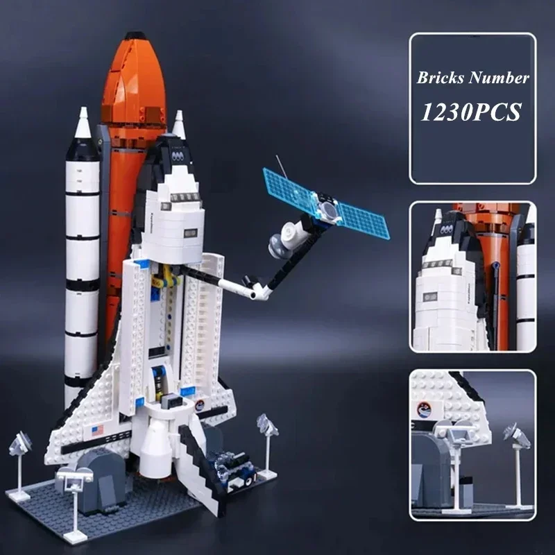 USA NASAS SPACE Shuttle Discovery Exploring Apollos Saturn V Space Launch Rocket Model Building Blocks mattoni giocattolo regalo ragazzi