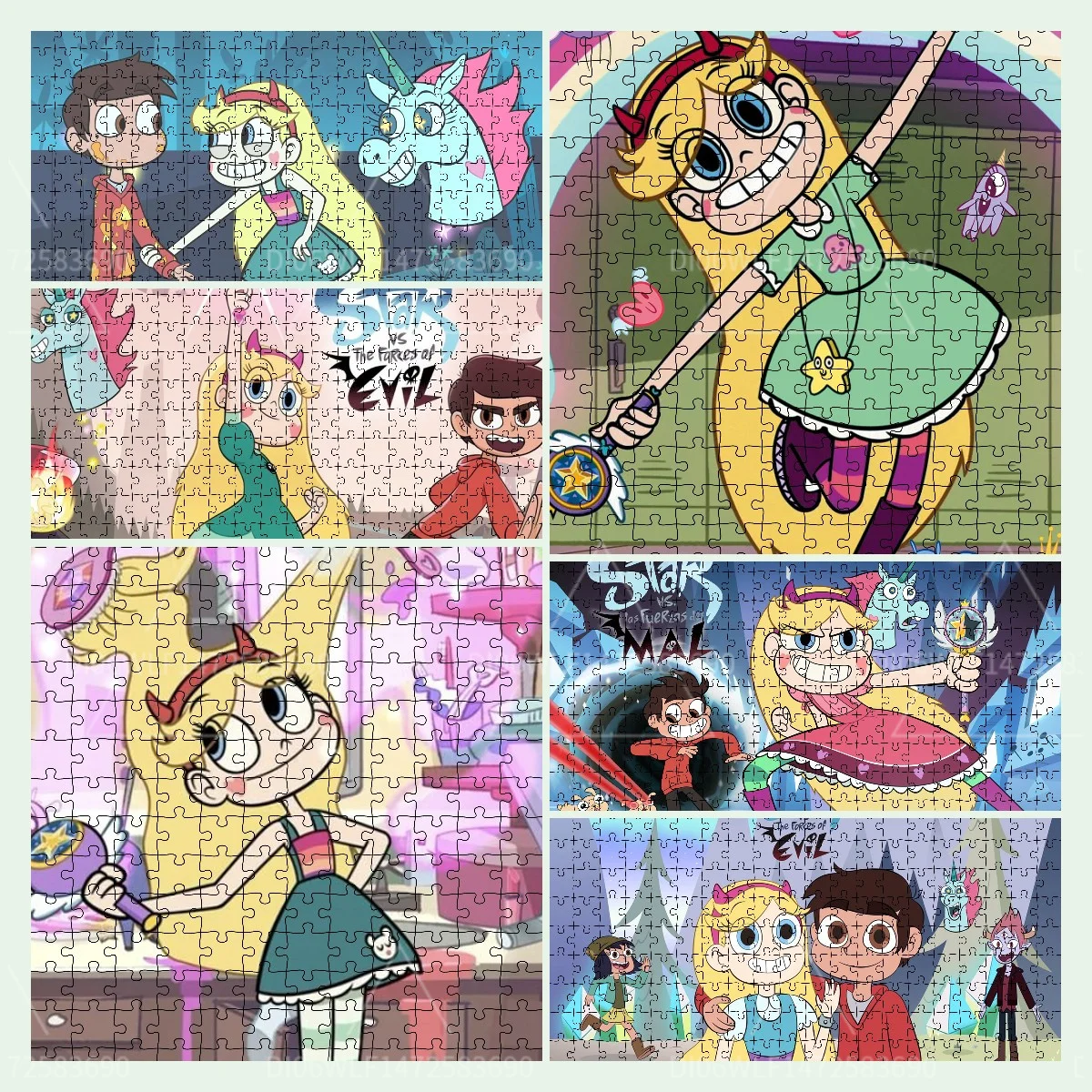 Disney Toys 500 Piece Puzzle Kids Puzzle Star Vs. The Forces of Evil Poster Printing Clear Adult Toys Paper Development Brain