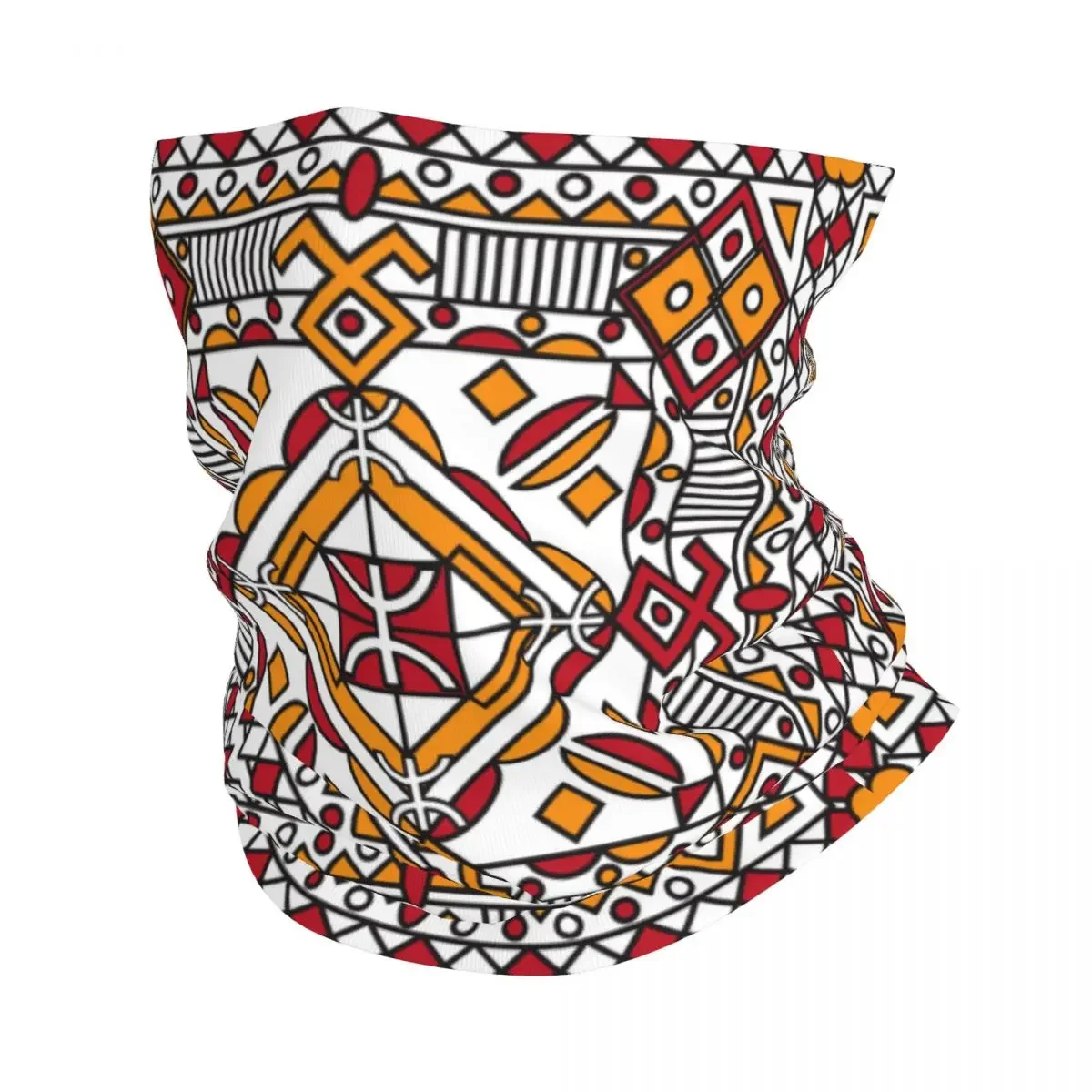 Kabyle Pottery Amazigh Ornament Bandana Neck Gaiter for Ski Running Women Men Wrap Scarf Retro Geometric Balaclava Warmer