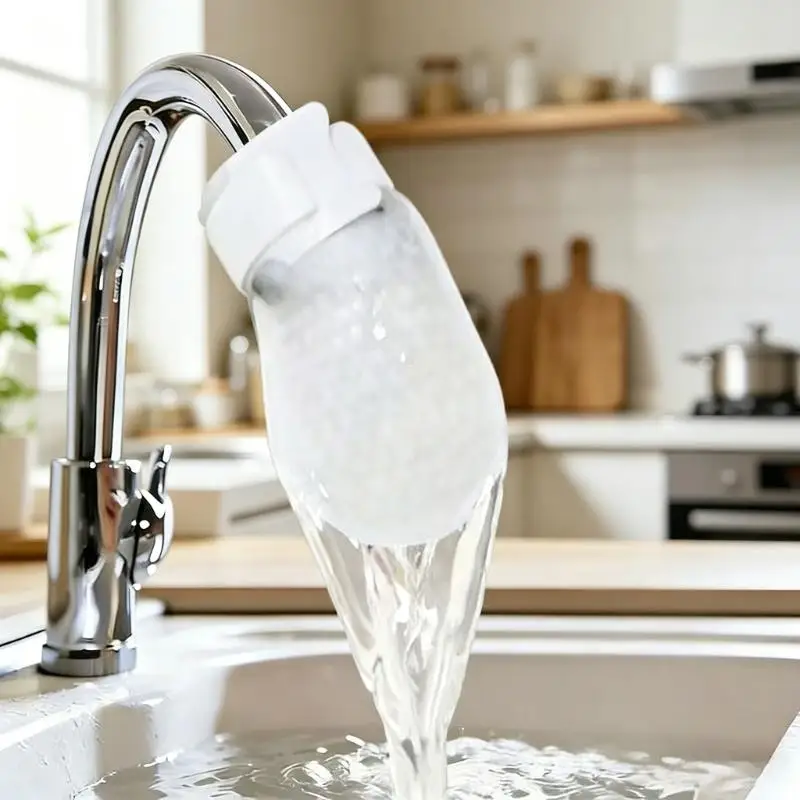 50Pcs Faucet Filter Cotton Socks, Anti-splash Tap Water Filter with T-strap for Sand Rust Removal