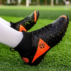 Futsal latający tkany murawa piłka nożna trampki piłkarskie korki unisex buty sportowe na świeżym powietrzu treningowe męskie oddychające buty piłkarskie halowe