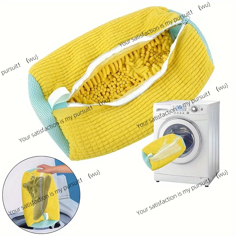 Shoe Wash Bag with Zipper Breathable Cotton Laundry Bag for Sneakers Delicates Gentle Machine Drying Reusable Laundry Shoe Bags