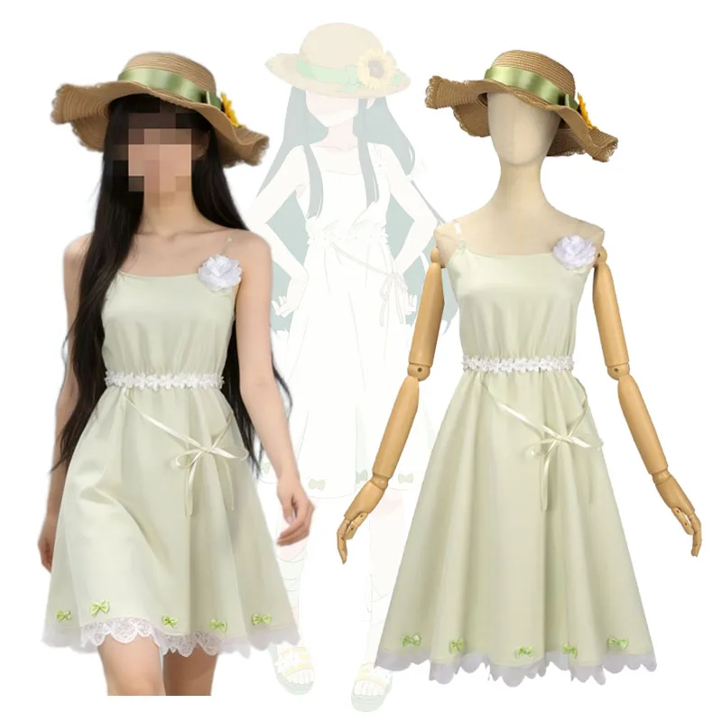 

Anime Spring's Dance Hazakura Ruri Cosplay Costume Agents Of The Four Seasons Summer Agent Dress And Sunflower Hat