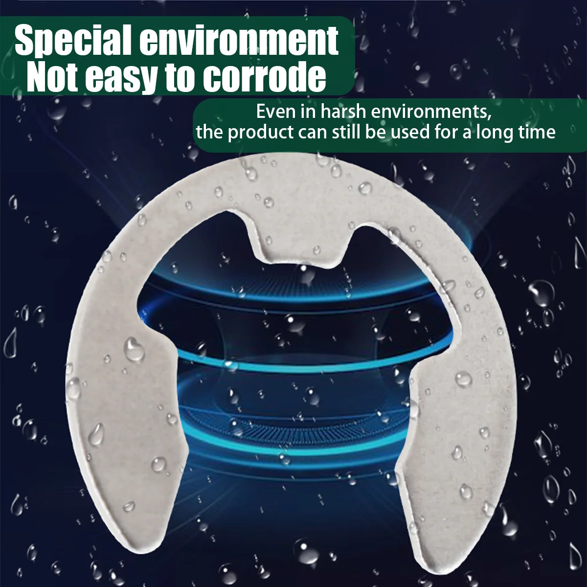 300 قطعة من حلقة الاحتفاظ من النوع E من الفولاذ المقاوم للصدأ مشبك إحكام خارجي DIN6799 غسالات قفل مقسمة لتثبيت العمود، دوائر من النوع الإلكتروني