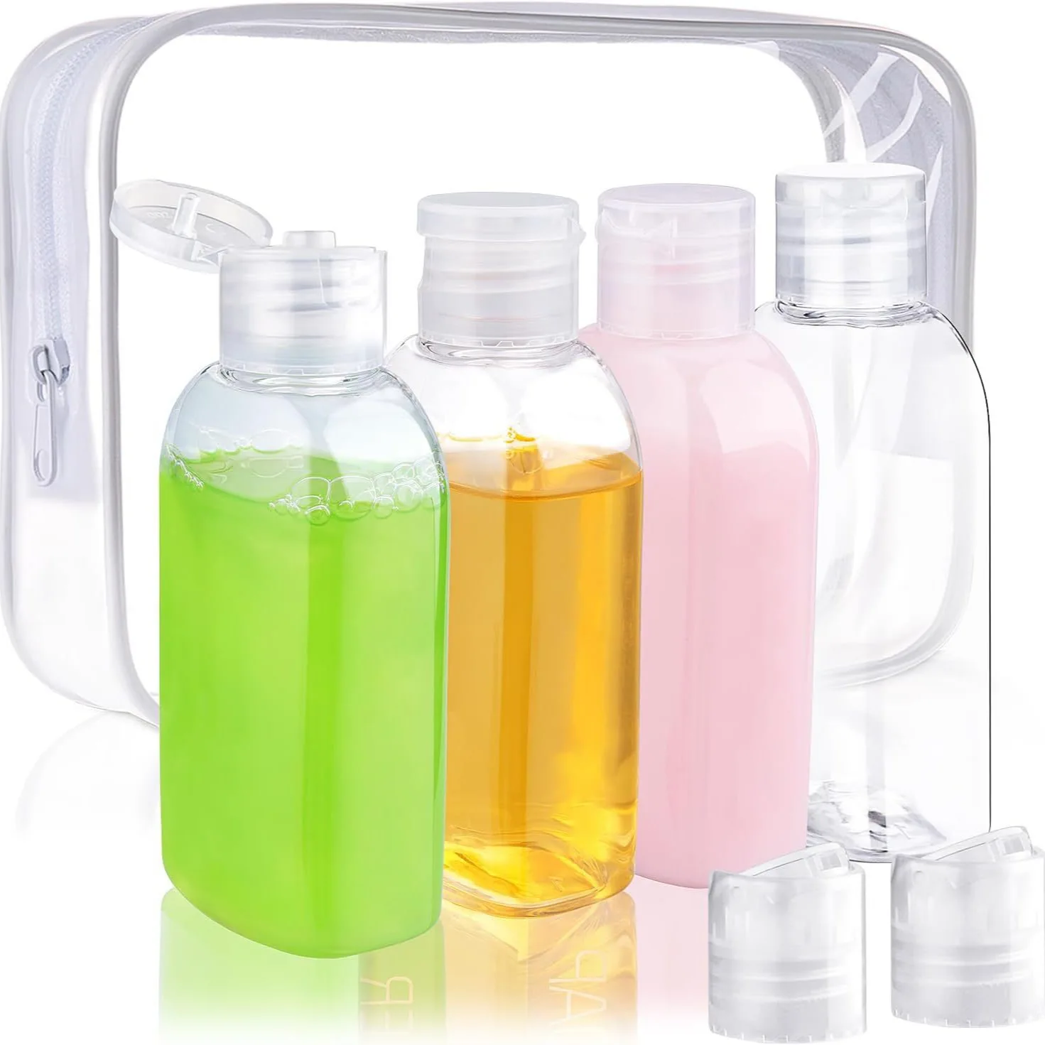 100ml Travel Dispenser Bottle Squeeze Bottle Travel Organizer for Shampoo Conditioner Makeup Bottle Makeup Tool Set