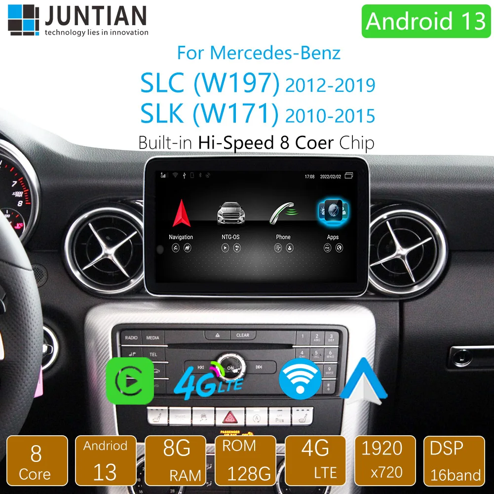 

Для Mercedes-Benz W197 SLC 2012-2019 обновление LHD RHD Android 13 навигация GPS с экраном Carplay авто мультимедийный плеер
