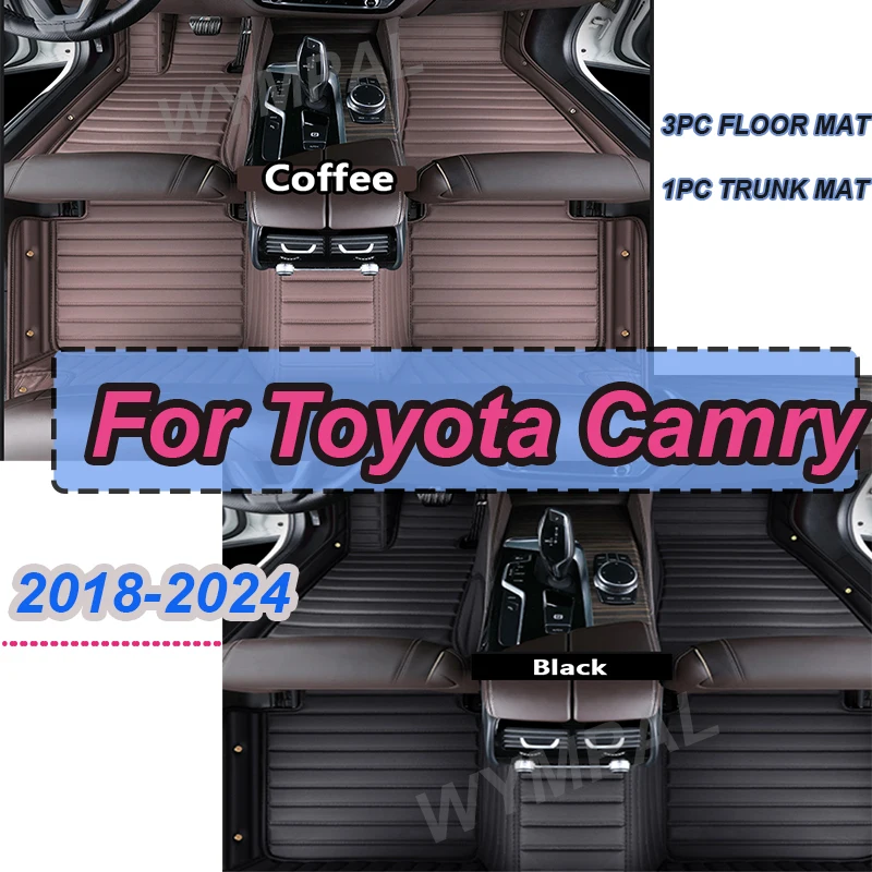 

LUXURY Car Floor Mats For Toyota Camry Hybrid 2024 2023 2022 2021 2020 2019 2018 Auto Accessories Carpet Protect Cover Interior