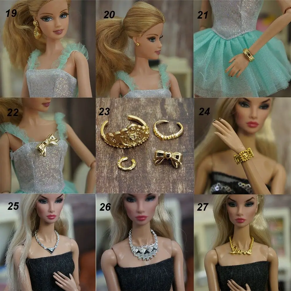 Multistyles 1/6 1/3 1/12 Jewelry Clothes Accessories Doll Party Earring Necklaces Crowns Bracelet Girl Gift Toys