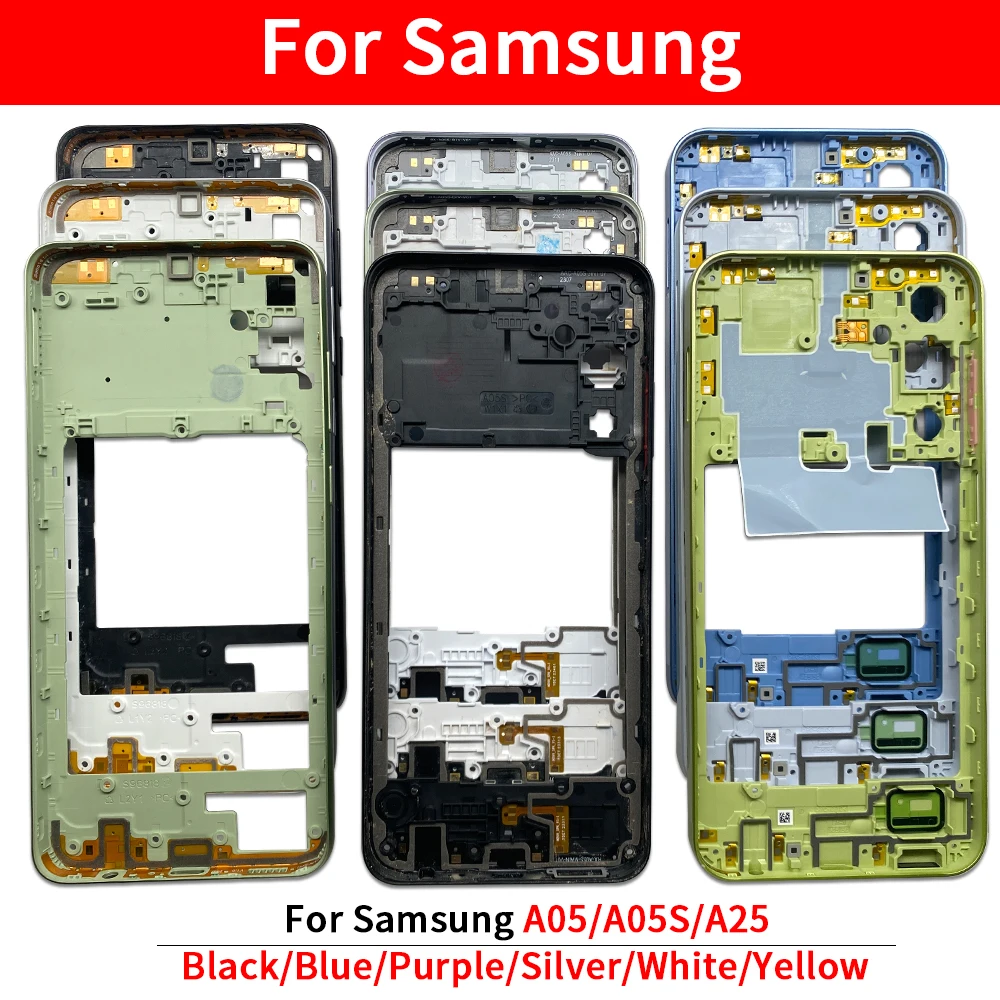 

Новинка для Samsung A05 A05S A25, средняя рамка, рамка, панель, задняя панель корпуса, запасная часть