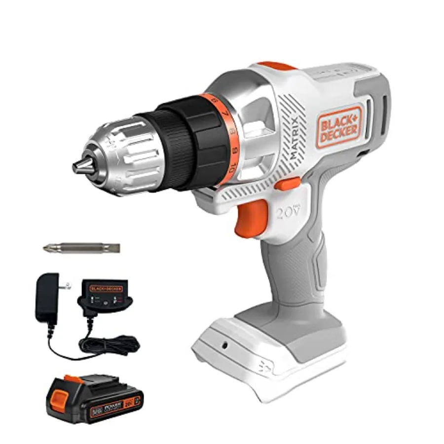 

Аккумуляторный шуруповерт/дрель 20V MAX Matrix белый BDCDMT120WC1FF