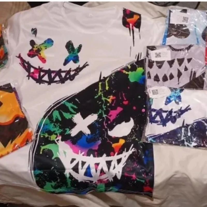 Abbigliamento da ballo di strada Top Street Hip Hop Moda T-shirt girocollo 3D da uomo T-shirt estiva a maniche corte stampata Hip Hop fresca