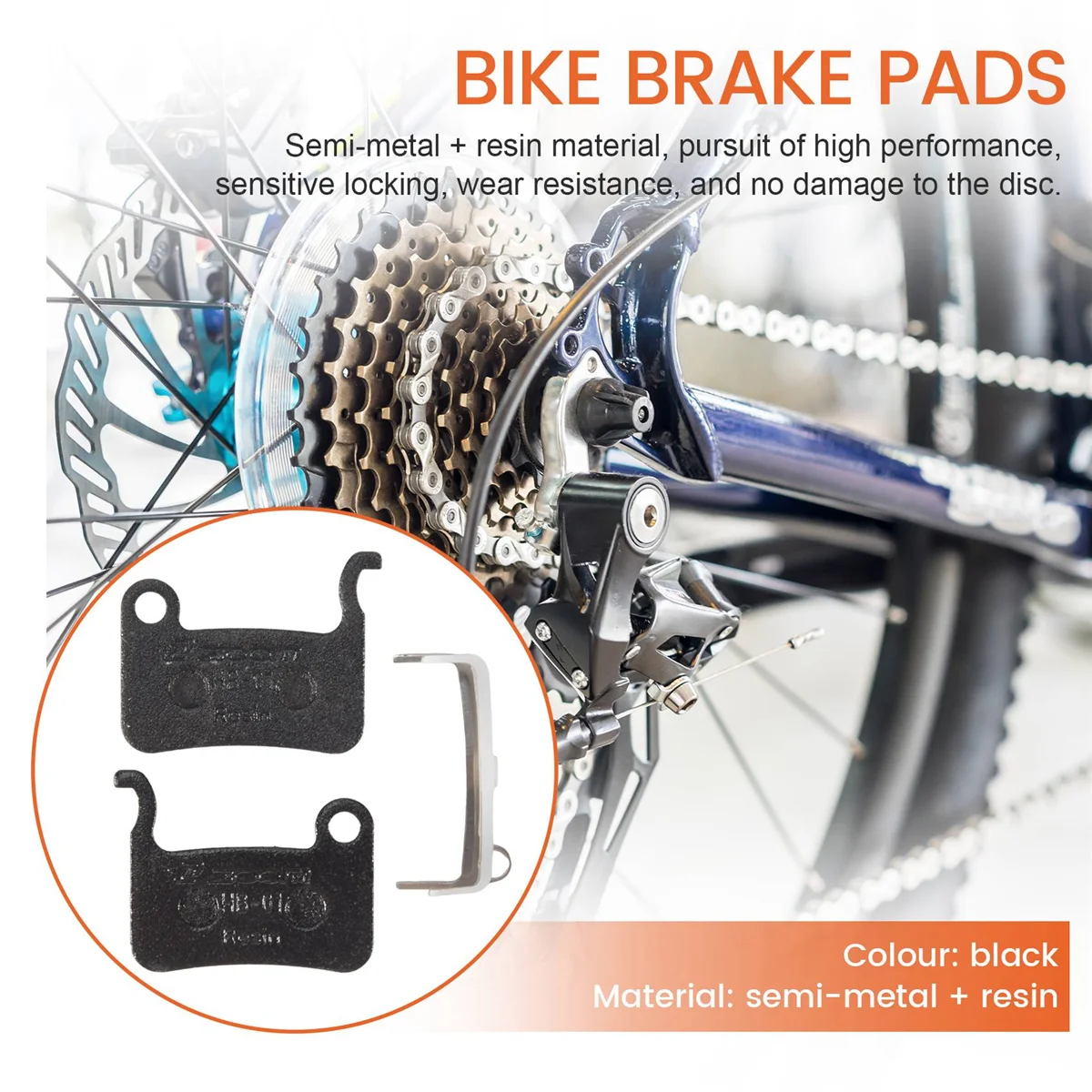 ZOOM Brake Pads Hydraulic Disc Brake Metal Suitable for HB875, HB870, HB100 Mountain Bike Accessories Rich