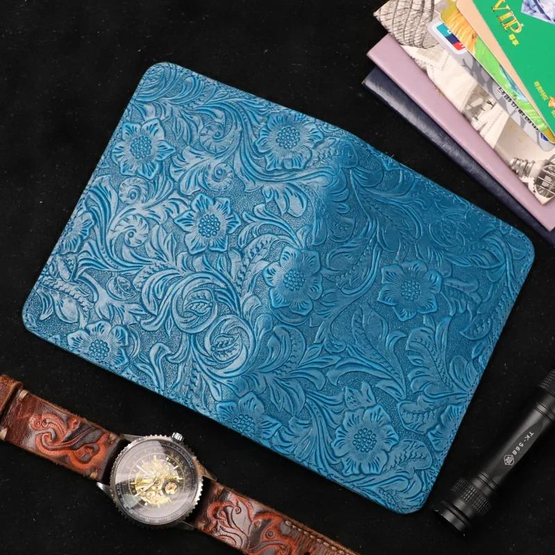 Custodia per passaporto in vera pelle Custodia per portafoglio da viaggio per uomo e donna Protezione per organizer per documenti da viaggio in pelle