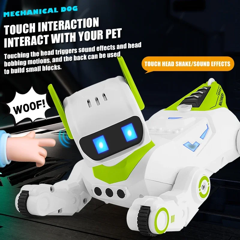 Coche Robot inteligente RC para niños, juguete para niños con Control remoto de 2,4G, Robot mecánico para perros, cachorro eléctrico con música en aerosol, juguete para regalo